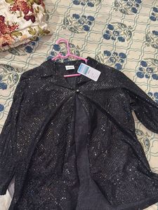 black sequence top, very pretty for parties