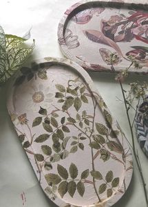 Handcrafted Botanical Concrete Trinket Tray | gree