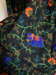 Boho Black Elephant Print Skirt