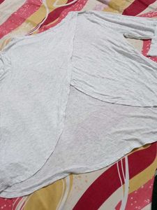 Grey Cactus Print Long Sleeve T-Shirt