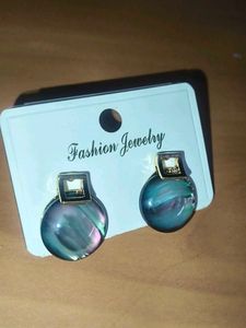 Unique Teal & Pink Swirl Earrings