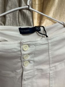 White Puff Sleeve Top &amp; High Waist Pants Set