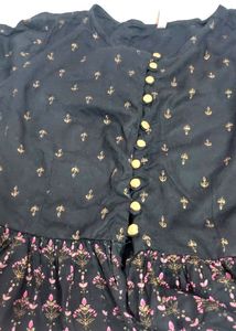 Black Printed Maxi Dress