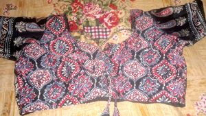 Boho Print satin silk saree