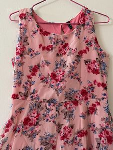 pink floral dress