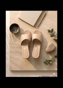 Stylish Beige Slip-On Sandals