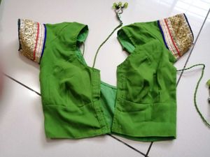 Beautiful Embroidered Green Saree