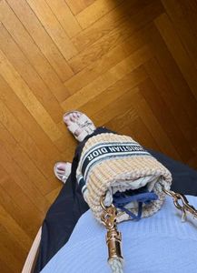Dior Woven Pouch Keychain Charm
