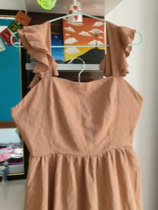 Frill sleeve dress