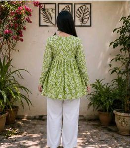 Chic Floral Print Kurta-all Size