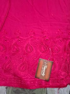 Vibrant Pink Embroidered Palazzo Pants