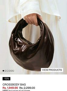 H&amp;M Chic Brown Faux Leather Hobo Bag