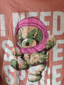 Pink "I Need Space" Cropped Sweatshirt