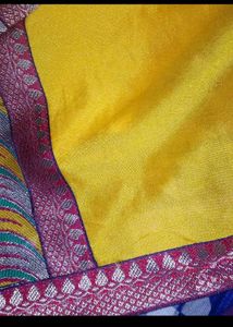 Vibrant Yellow Saree with Rich Borders