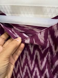 Maroon Ikat Print Tiered Dress