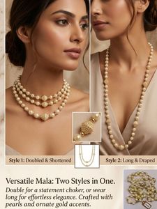Elegant Pearl Mala Necklace