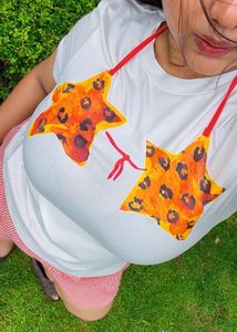 Unique Star Print Halter Neck Top