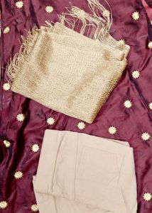 Maroon Polka Dot Anarkali Dress