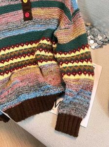 Colorful Striped Knit Sweater