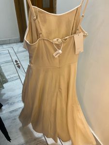 Cream Corset Floral Midi Dress