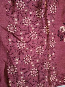 Beautiful Maroon Floral Saree