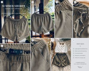 Comfy Olive Green Summer Shorts