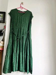 Green Polka Dot Midi Dress