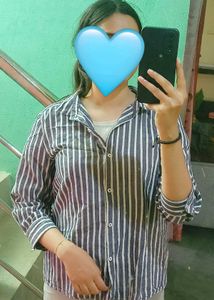 Striped Button-Up Shirt