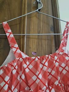 Red &amp; White Checkered Summer Dress