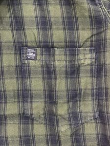 Men's Green Plaid Button-Up Shirt