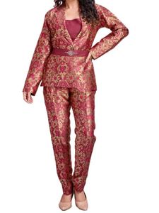 Elegant Brocade Blazer