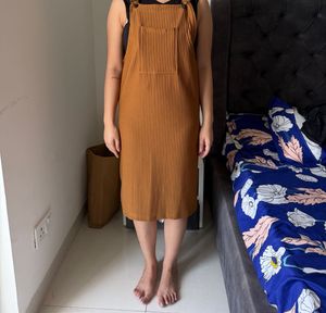 Ribbed Pinafore Dress