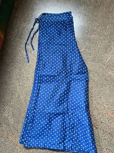Blue colored palazzo pant with skirt like fitting