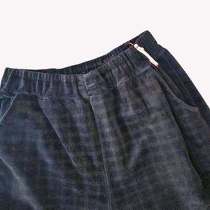 Velvet Checkered Pants