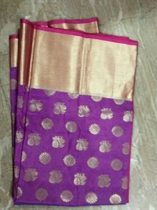 Purple & Gold Kanjeevaram Silk Saree