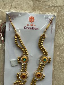 Ethnic Gold Tone Necklace Set