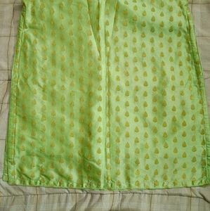 Vibrant Green Kurta with Gold Print
