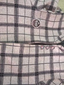 Stylish Plaid Blazer with Embellishments