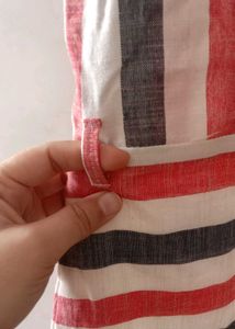 Striped Short Sleeve Shirt Dress
