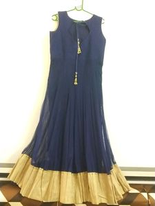 Attractive Zari Work Beautiful Looking Full Anarkalli  Long Gown With Dupatta And Silk Chudidar 💥✨🥳🎉