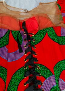 Vibrant Puff Sleeve Corset Top