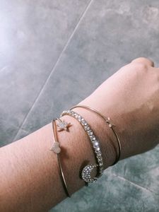 Sparkling Moon &amp; Star Bracelet Set