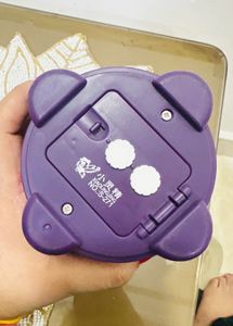 Cute Purple Rocket Piggy Bank with Colorful Balls
