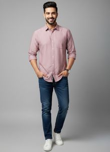 Men's Striped Casual Shirt