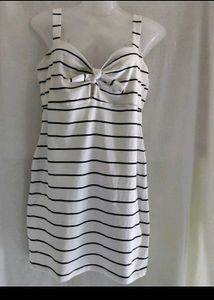 Forever21 Striped Knot Front Mini Dress