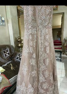 Shrug Pettern Layered Dimond Work Gown