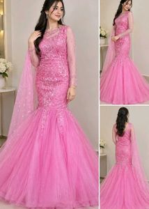 Stunning Pink Embellished Gown