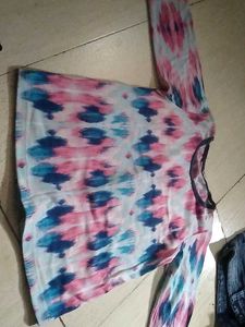 Cute Tie-dye Long Sleeve Top