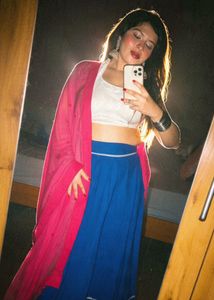 Vibrant Royal Blue Navratri Skirt