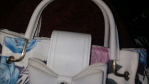 White Floral Bow Handbag+freegift 🎁🎀